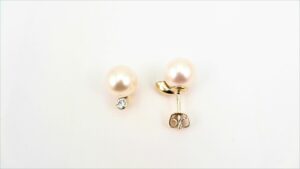 Ohrstecker Perle 585 GG