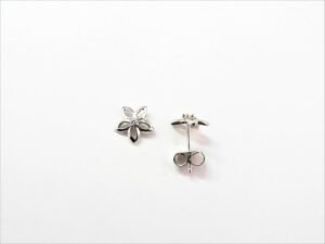 Ohrstecker ohne Stein 925 Ag rhodiniert