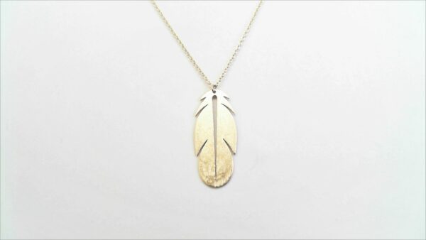 Collier mit Behang Feder 585 GG