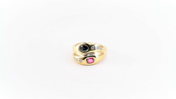 Damenring Mehrsteiner Bandring 585 GG