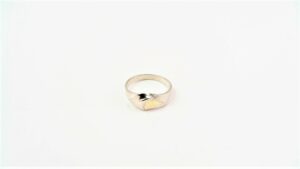 Damenring ohne Stein 925 AG bic. gelb/weiss