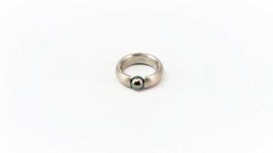 Damenring / Perle Stahl