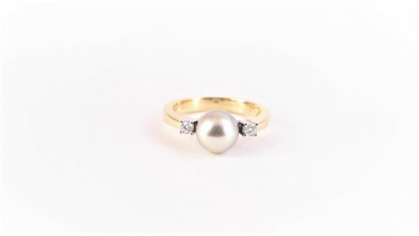 Damenring / Perle 585 GG/WG – Bild 2