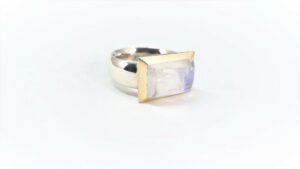 Damenring Einsteiner 925 AG bic. gelb/weiss