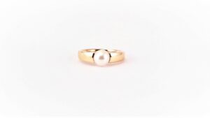 Damenring / Perle Spannring 585 Roségold
