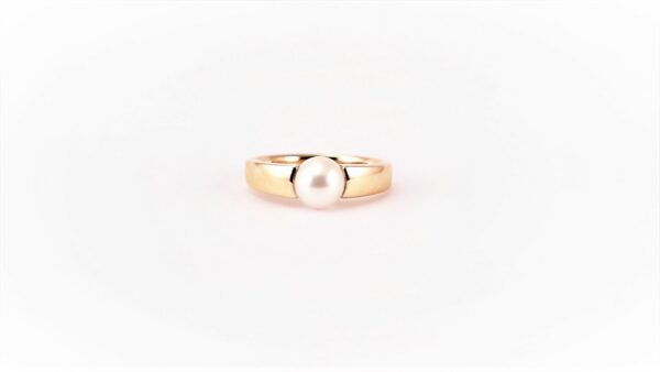 Damenring / Perle Spannring 585 Roségold