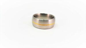 Herrenring Stahl/Gold