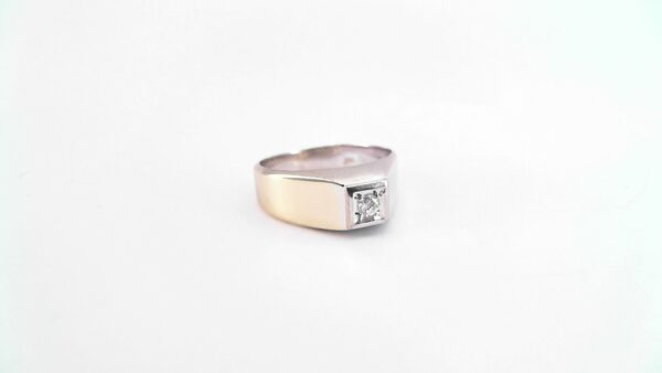 Herrenring Bandring 585 WG – Bild 2
