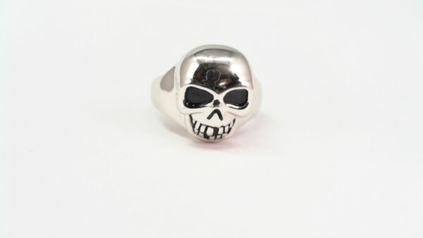 Herrenring Totenkopf 925 Ag rhodiniert