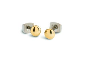Ohrstecker ohne Stein Titan gelb