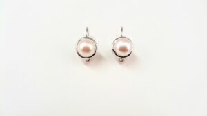 Ohrstecker Perle 925 Ag rhodiniert