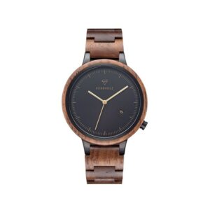 Herrenuhr analog Lamprecht Walnut Gold Edelstahl/Holz