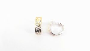 Creolen 925 AG bic. gelb/weiss