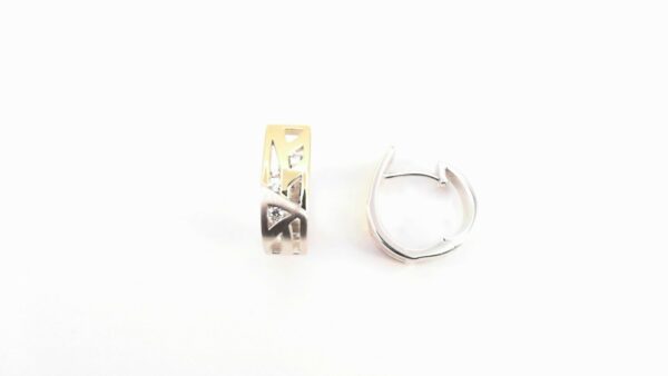 Creolen 925 AG bic. gelb/weiss – Bild 2