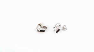 Ohrstecker ohne Stein 925 Ag rhodiniert