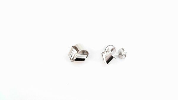 Ohrstecker ohne Stein 925 Ag rhodiniert