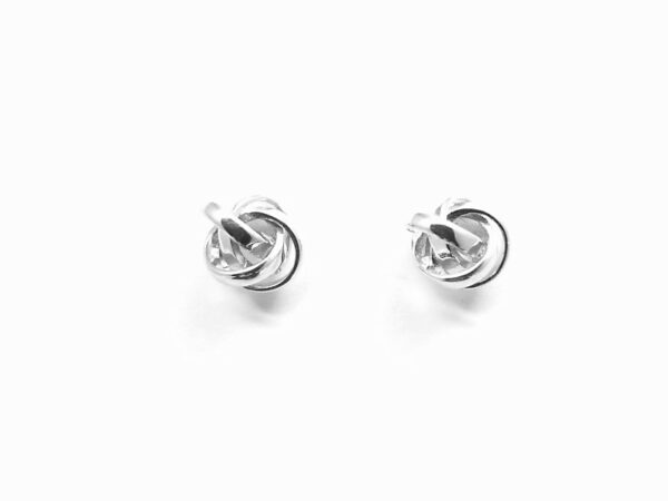 Ohrstecker ohne Stein Knoten 925 Ag rhodiniert