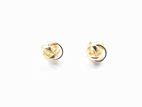 Ohrstecker ohne Stein Knoten 925 AG gelb vergoldet
