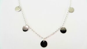Collier mit Behang Gravurplatte 925 Ag