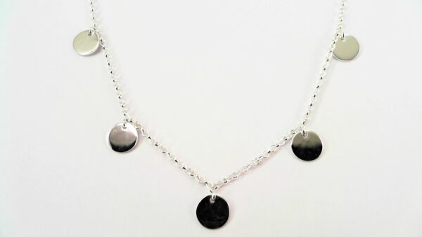 Collier mit Behang Gravurplatte 925 Ag