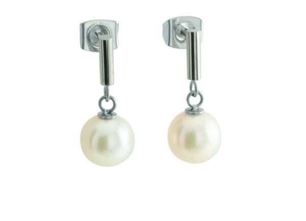 Ohrstecker Perle Titan