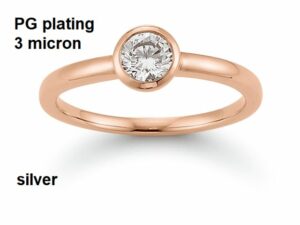 Damenring Einsteiner 925 Ag Rosé vergoldet