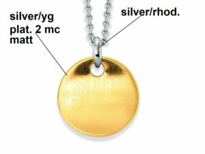 Collier mit Behang 925 AG bic. gelb/weiss