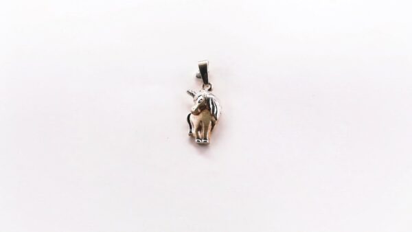 Kinderanhänger Einhorn 925 AG bic. gelb/weiss
