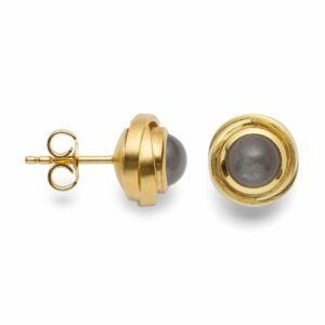 Ohrstecker Einsteiner 925 AG gelb vergoldet