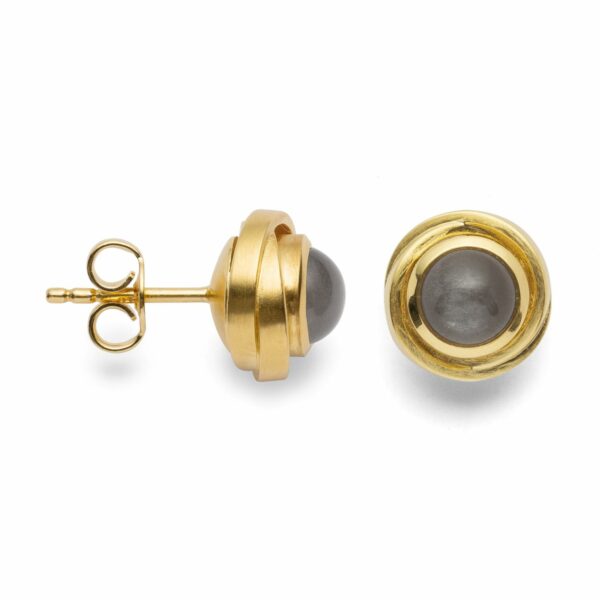 Ohrstecker Einsteiner 925 AG gelb vergoldet