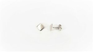 Ohrstecker ohne Stein 925 Ag rhodiniert