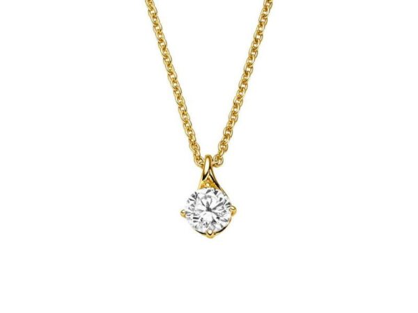 Collier Einsteiner 925 AG gelb vergoldet