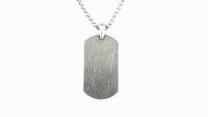 Herrencollier Gravurplatte Edelstahl