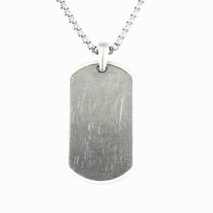 Herrencollier Gravurplatte Edelstahl