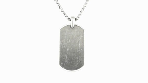 Herrencollier Gravurplatte Edelstahl