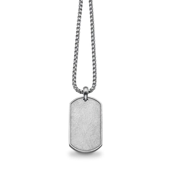 Herrencollier Gravurplatte Edelstahl – Bild 2
