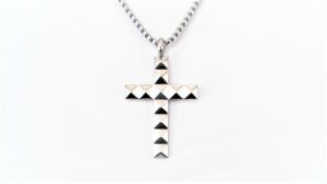 Herrencollier Kreuz Edelstahl