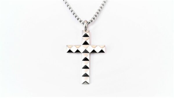 Herrencollier Kreuz Edelstahl