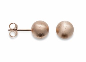 Ohrstecker ohne Stein Kugel 925 Ag Rosé vergoldet