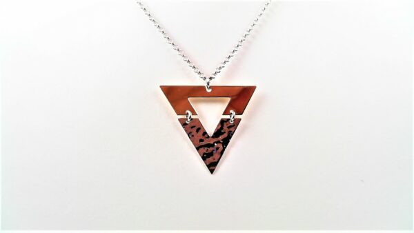Collier mit Behang 925 AG bic. gelb/weiss