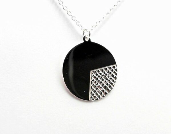 Collier mit Behang Gravurplatte 925 Ag