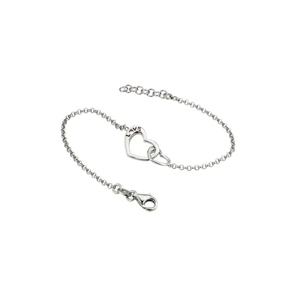 Armband Herz 925 Ag rhodiniert
