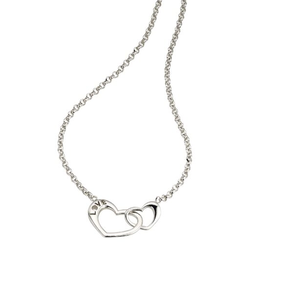 Collier mit Behang Herz 925 Ag rhodiniert