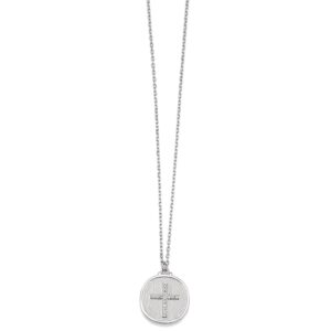 Collier mit Behang Kreuz 925 Ag rhodiniert