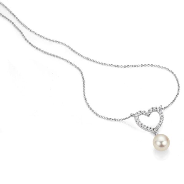 Collier mit Behang Herz 925 Ag rhodiniert