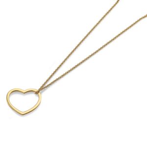 Collier mit Behang Herz 925 AG gelb vergoldet