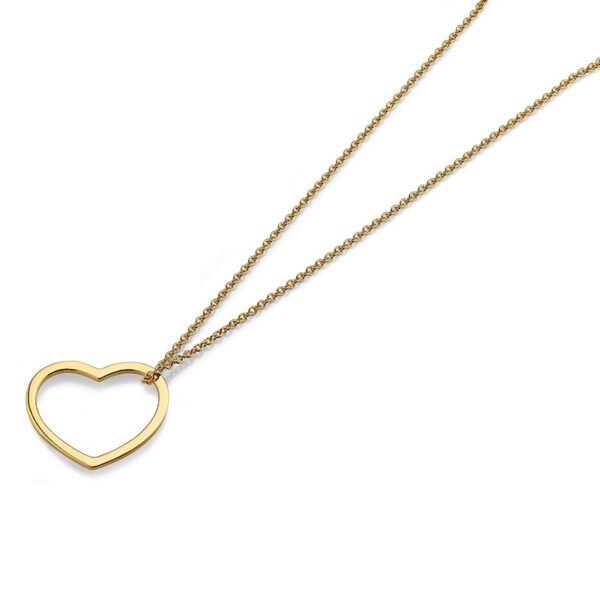 Collier mit Behang Herz 925 AG gelb vergoldet