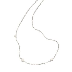 Collier ohne Stein Herz Stern 925 Ag rhodiniert