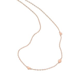 Collier ohne Stein Herz Stern 925 Ag Rosé vergoldet