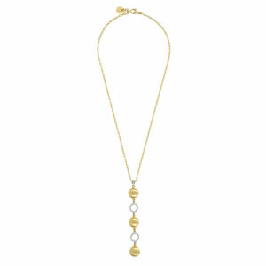 Collier mit Behang 925 AG bic. gelb/weiss